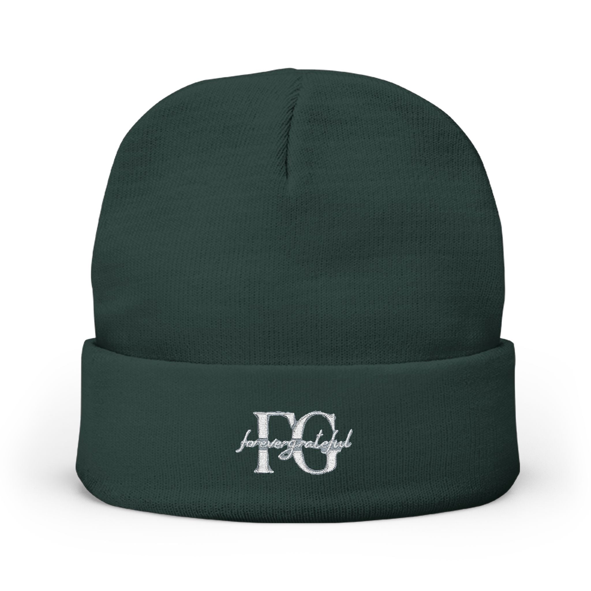 FG Christian Embroidered Knit Beanie