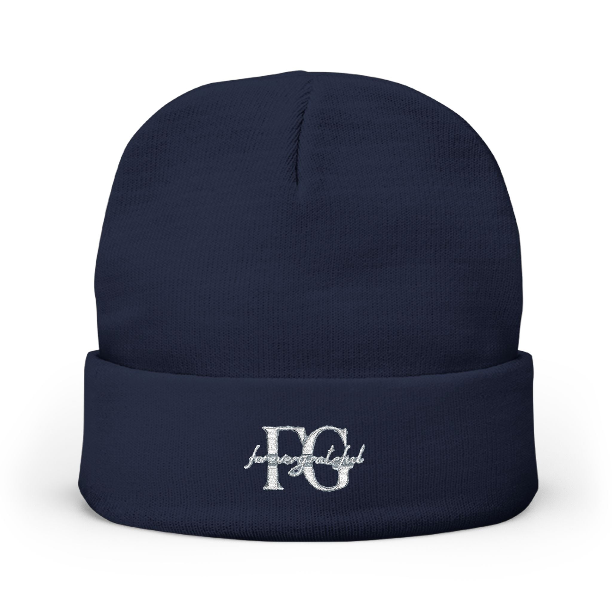 FG Christian Embroidered Knit Beanie