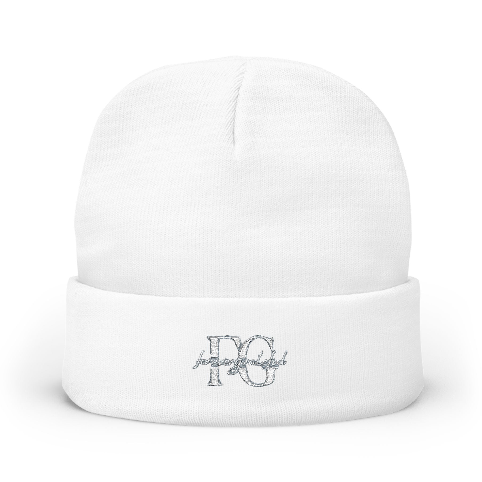 FG Christian Embroidered Knit Beanie