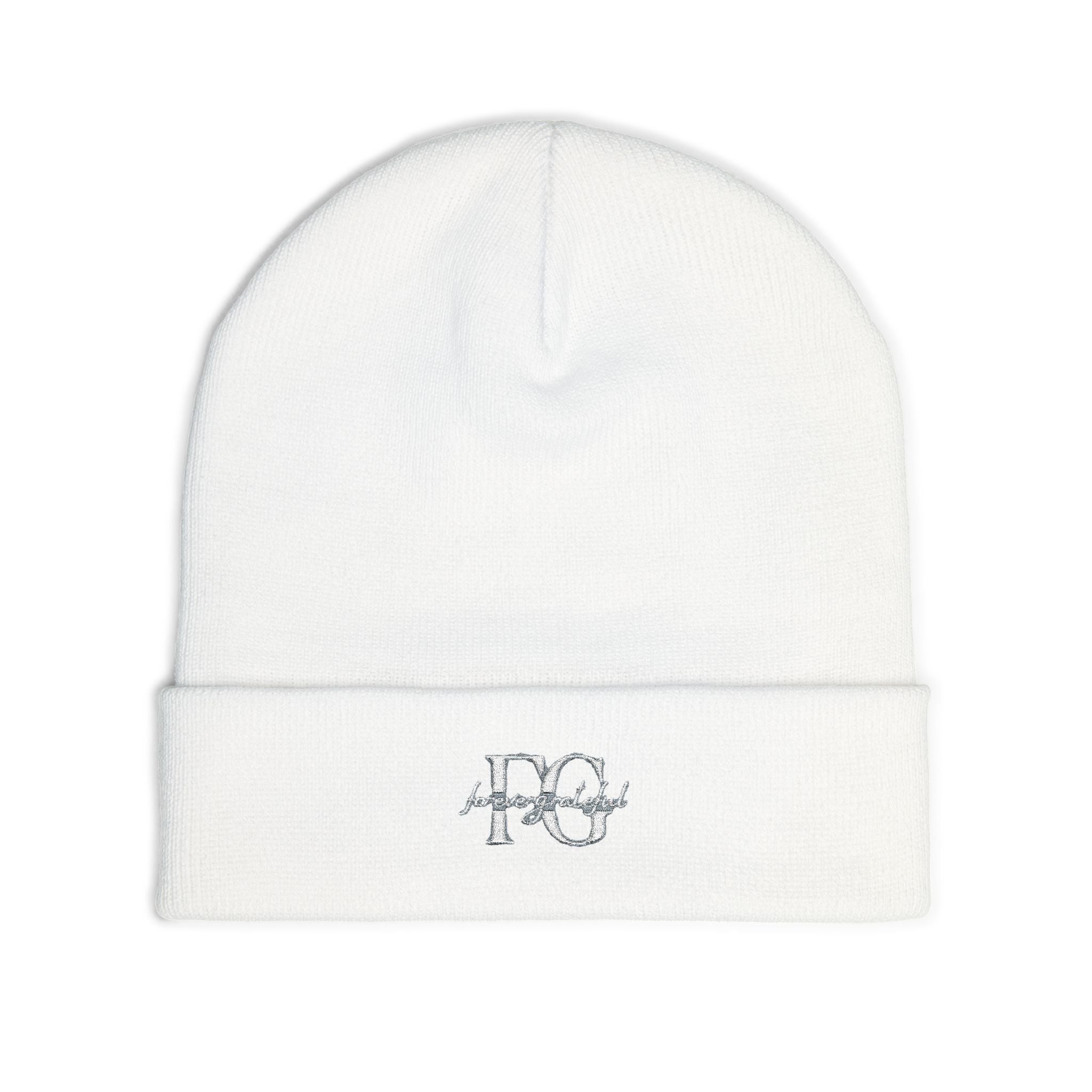 FG Christian Embroidered Knit Beanie