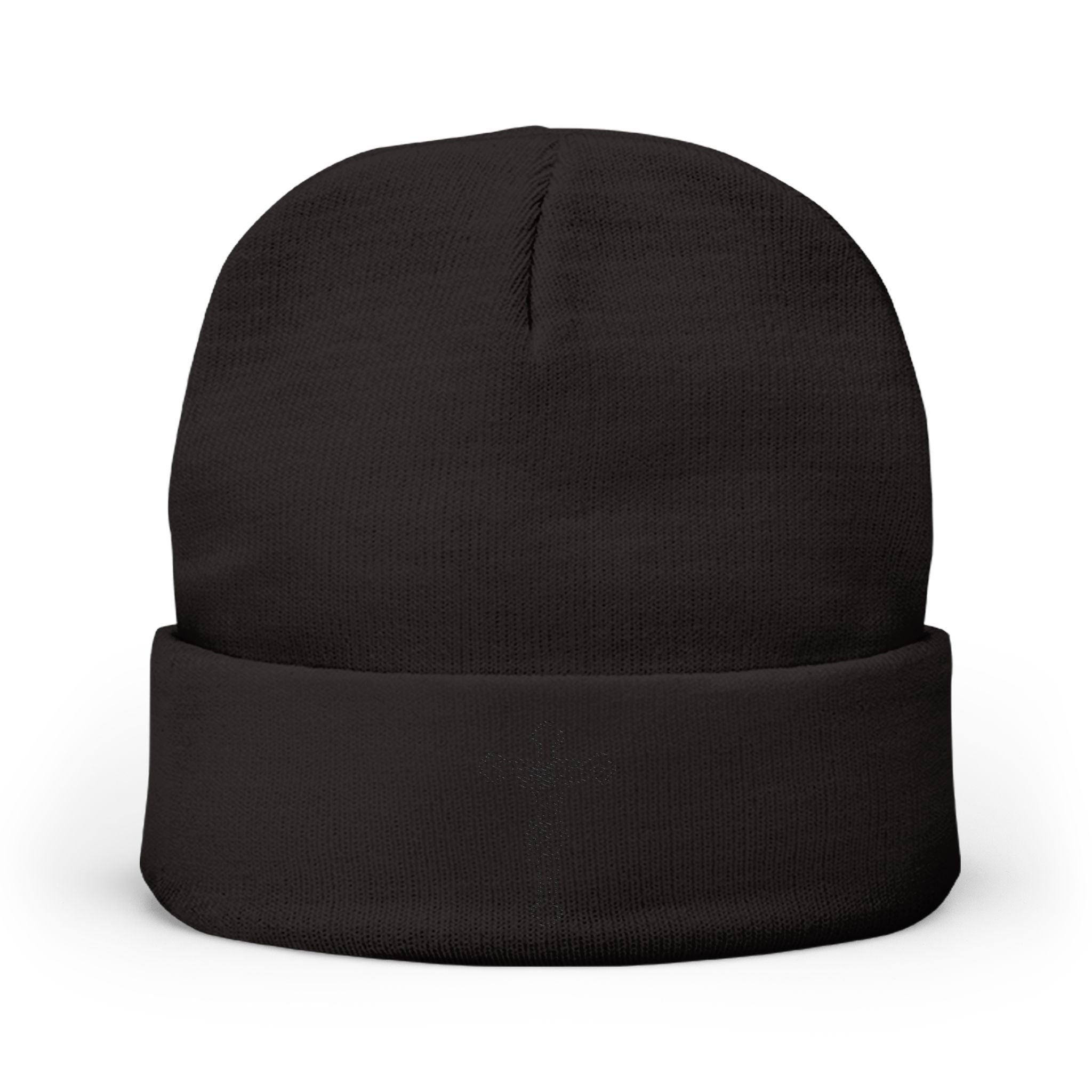 FG Christian Embroidered Knit Beanie